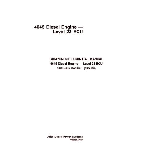CTM114619 Manuel technique du moteur John Deere 4045 PowerTech Diesel Level 23 ECU CTM114619 (CTM114619)