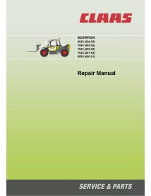 Manual de reparo em pdf do manipulador telescópico Claas Scorpion 9040, 7045, 7040, 7030, 6030 - Claas manuais - CLASS-2957252