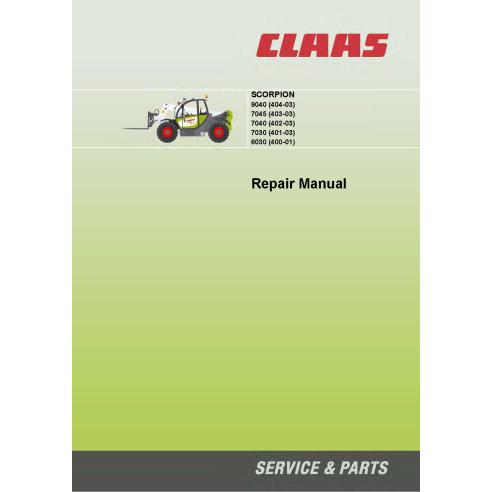 Manipulador telescópico Claas Scorpion 9040, 7045, 7040, 7030, 6030 manual de reparación en pdf - Claas manuales - CLASS-2957252
