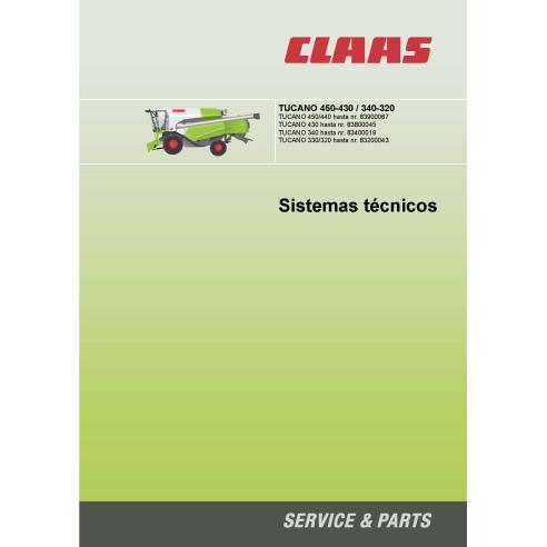 Claas Tucano 450, 440, 430, 340, 330, 320 combinar pdf manual de sistemas técnicos ES - Claas manuais - CLAAS-2955653-ES