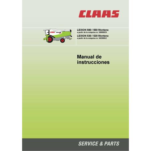 Claas Lexion 560, 550, 530, 520 Montana combine pdf operator's manual ES - Claas manuals - CLAAS-2937847-ES