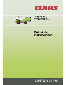 Claas Lexion 560, 550, 540, 530, 520, 510 combine pdf manual do operador ES - Claas manuais - CLAAS-2995277-ES