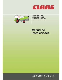 Claas Lexion 560, 550, 540, 530, 520, 510 moissonneuse-batteuse manuel d'utilisation pdf ES - Claas manuels - CLAAS-2995277-ES