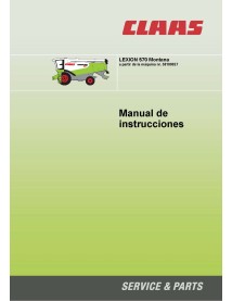 Claas Lexion 570 Montana Combinadora pdf manual del operador ES - Claas manuales - CLAAS-2938987-ES