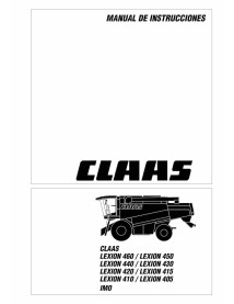 Claas Lexion 460, 450, 440, 430, 420, 415, 405 IMO moissonneuse-batteuse pdf manuel de l'opérateur ES - Claas manuels - CLAAS...