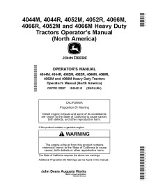 John Deere 4044M, 4044R, 4052M, 4052R, 4066M, 4066R, 4052M and 4066M compact tractor pdf operator's manual  - John Deere manuals