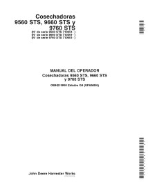 John Deere 9560 STS, 9660 STS, 9760 STS combinar pdf manual do operador ES - John Deere manuais - JD-OMH215850