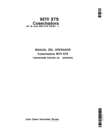 Manuel de l'opérateur pdf de la moissonneuse-batteuse John Deere 9570 STS ES - John Deere manuels - JD-OMHXE22986