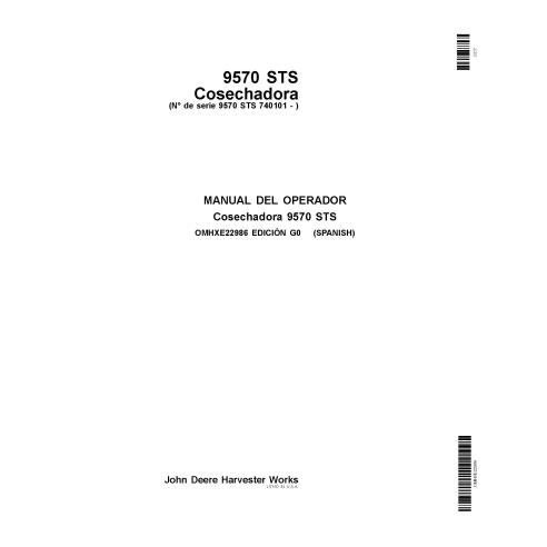 JD-OMHXE22986 Manual del operador de la cosechadora John Deere 9570 STS ES (OMHXE22986)