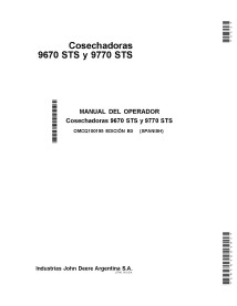 John Deere 9670 STS, 9770 STS combinar pdf manual do operador ES - John Deere manuais - JD-OMCQ100195