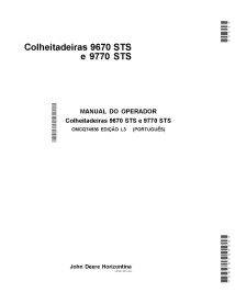 John Deere 9670 STS, 9770 STS combinar pdf manual do operador PT - John Deere manuais