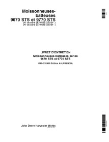 John Deere 9670 STS, 9770 STS combinar pdf manual do operador FR - John Deere manuais - JD-OMH232895