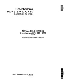 John Deere 9670 STS, 9770 STS combinar pdf manual do operador ES - John Deere manuais - JD-OMH232898