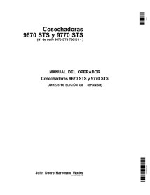 John Deere 9670 STS, 9770 STS combinar pdf manual do operador ES - John Deere manuais - JD-OMH235766