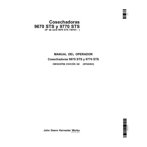 JD-OMH235766 Manual do operador da colheitadeira John Deere 9670 STS, 9770 STS ES (OMH235766)