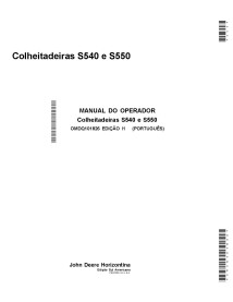 JD-OMDQ101826 Manual do operador da colheitadeira John Deere S540, S550 PT (OMDQ101826)