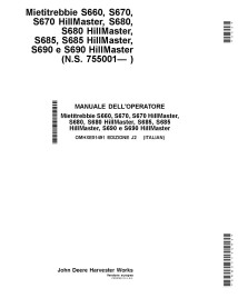 JD-OMHXE51491 Manual del operador de la cosechadora John Deere S660 STS, S670, S680, S685, S690 (OMHXE51491)