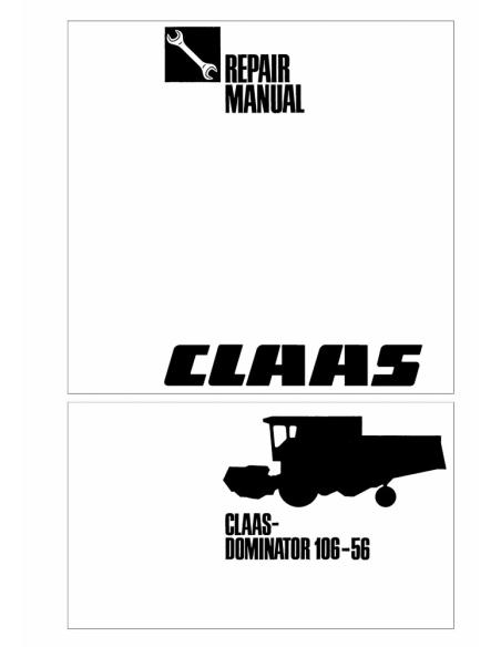 CLA-1847780 Claas Dominator 56-106 Manuel de réparation de moissonneuse-batteuse