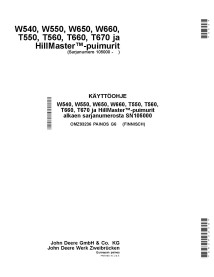 John Deere W540, W550, W650, W660, T550, T560, T660, T670 combinan pdf manual del operador FI - John Deere manuales - JD-OMZ9...