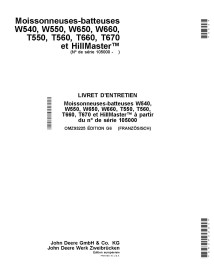 John Deere W540, W550, W650, W660, T550, T560, T660, T670 combine pdf operator's manual FR - John Deere manuals - JD-OMZ93225