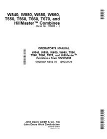 JD-OMZ93224 Manual do operador da colheitadeira John Deere W540, W550, W650, W660, T550, T560, T660, T670 (OMZ93224)
