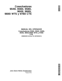 JD-OMZ82206 Manual do operador da colheitadeira John Deere 9540i, 9560i, 9580i, 9640i, 9660i, 9680i, 9780i ES (OMZ82206)