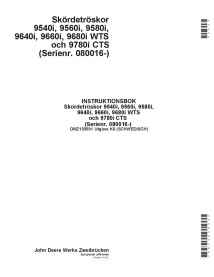 JD-OMZ103931 Manual do operador da colheitadeira John Deere 9540i, 9560i, 9580i, 9640i, 9660i, 9680i, 9780i SV (OMZ103931)