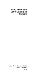 John Deere 9400, 9500, 9600 cosechadora pdf manual de reparación - John Deere manuales