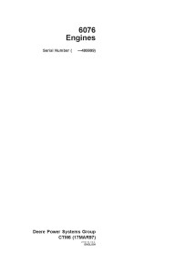 Manuel d'entretien pdf du moteur diesel John Deere 6076 - John Deere manuels - JD-CTM6