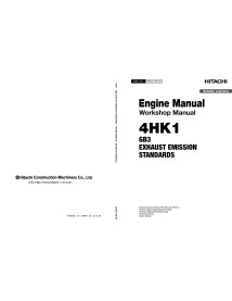 Manual de oficina em pdf do motor Hitachi 4HK1 GB3 - Hitachi manuais - HIT-EWDCYEN00