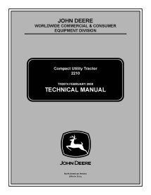 John Deere 2210 compact utility tractor pdf technical manual  - John Deere manuals - JD-TM2074