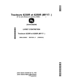 John Deere 6230R, 6250R MY2017- tractores pdf manual del operador FR - John Deere manuales - JD-OMAL224843