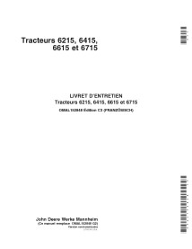 John Deere 6415, 6615, 6715, 6215 tractores pdf manual del operador FR - John Deere manuales - JD-OMAL152848