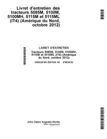 JD-OMSU30109 Manuel d'utilisation des tracteurs John Deere 5085M, 5100M, 5100MH, 5115M, 5115ML - Octobre 2012 - FR (OMSU30109)