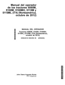 JD-OMSU30110 John Deere 5085M, 5100M, 5100MH, 5115M, 5115ML Oct 2012- tractors operator's manual ES (OMSU30110)