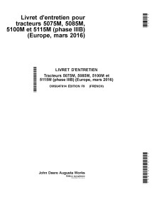 JD-OMSU47614 John Deere 5085M, 5100M, 5100MH, 5115M, 5115ML Mar 2016- tractors operator's manual FR (OMSU47614)