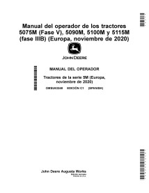 John Deere 5075M (Stage V), 5090M, 5100M, and 5115 Nov 2020- tractors pdf operator's manual ES - John Deere manuals - JD-OMSU...