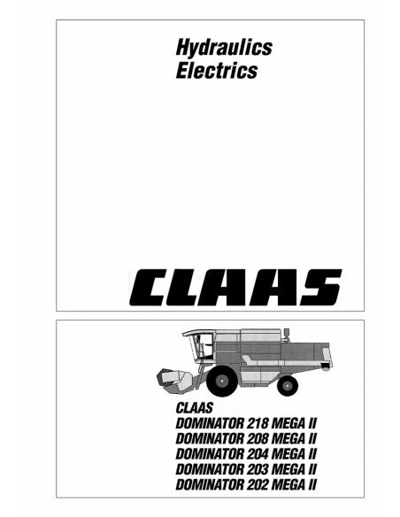 CLA-1879960 Claas Mega II 202 - 218 combine harvester technical systems manual