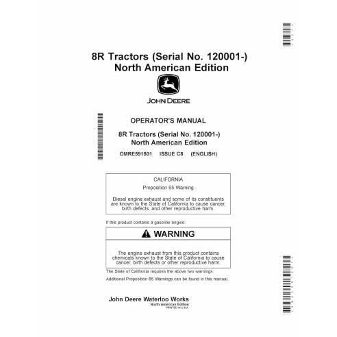 John Deere 8245R, 8270R, 8295R, 8320R, 8345R, 8370R, 8400R SN120001- tractores pdf manual del operador - John Deere manuales ...