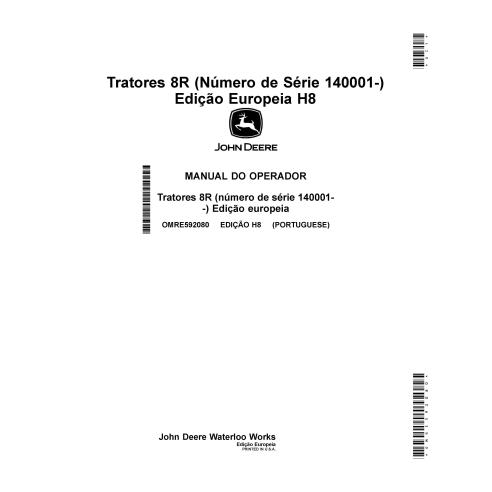 John Deere 8245R, 8270R, 8295R, 8320R, 8345R, 8370R, 8400R SN140001- manual do operador em pdf para tratores PT - John Deere ...