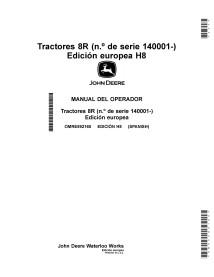 JD-OMRE592165 Manuel d'utilisation des tracteurs John Deere 8245R, 8270R, 8295R, 8320R, 8345R, 8370R, 8400R SN140001- ES (OMR...