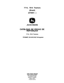 PC9668P-PT John Deere 7715, 7815 tractors parts catalog PT (PC9668P)
