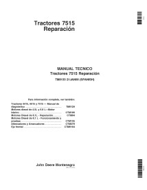 TM8133 John Deere 7515 tractors pdf repair technical manual ES