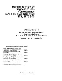 TM800154-PT John Deere 9470 STS, 9570 STS, 9670 STS , 9770 STS combine diagnostic technical manual PT (TM800154)