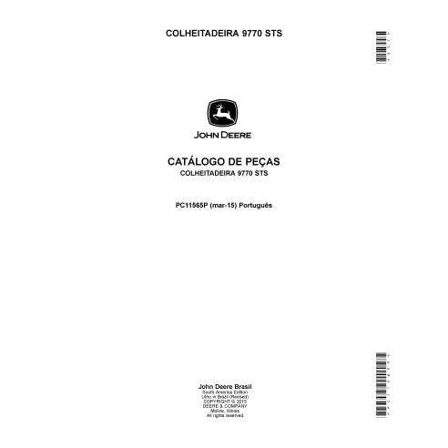 John Deere 9770 STS combina catálogo de peças em PDF PT - John Deere manuais - JD-PC1156P-PT