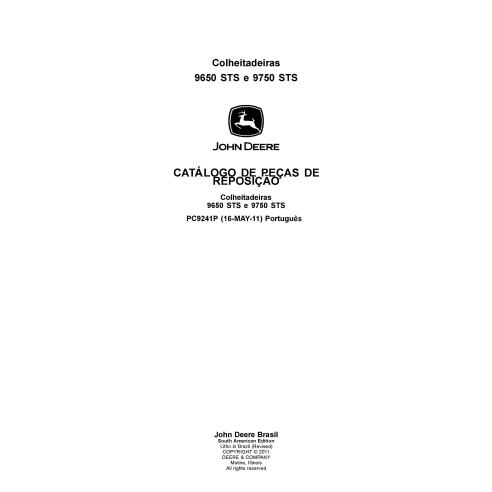 JD-PC9241P-PT Catálogo de piezas para cosechadoras John Deere 9650 STS y 9750 STS PT (PC9241P)