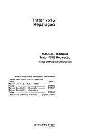 John Deere 7515 tractores pdf manual técnico de reparación PT - John Deere manuales - JD-TM4956-PT