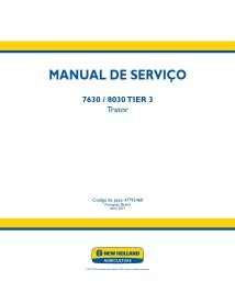 New Holland 7630, 8030 tractores pdf manual de serviço PT - New Holland Agricultura manuais - NH-47793460-PT