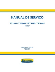 New Holland TT3840, TT3840F, TT4030, TT3880F manual de serviço em pdf para tratores PT - New Holland Agricultura manuais - NH...