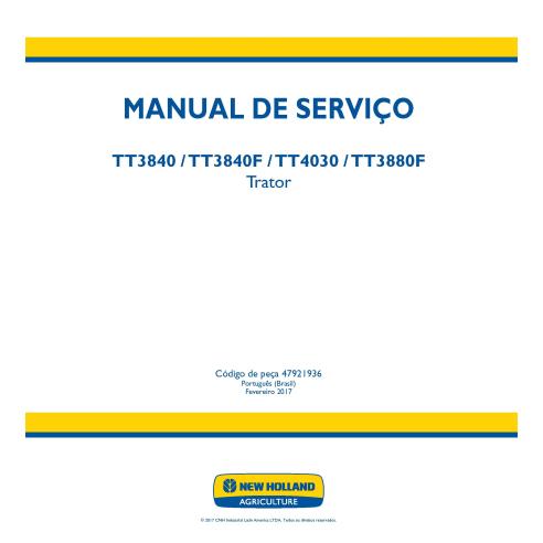 New Holland TT3840, TT3840F, TT4030, TT3880F manual de serviço em pdf para tratores PT - New Holland Agricultura manuais - NH...